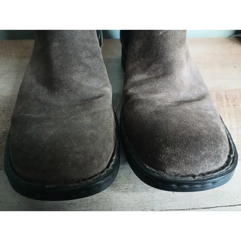Born Mens Hemlock Suede Pull On Chelsea Boots 12 Brown Comfort Rustic Heritage